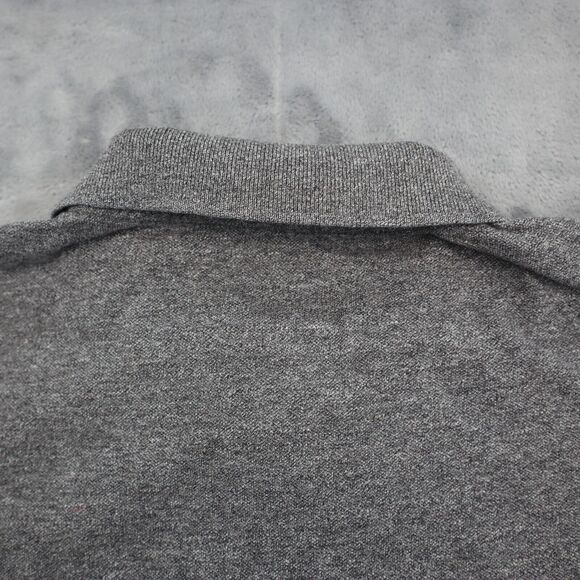 American Eagle Outfitters Shirt Mens M Gray Short Sleeve Button Logo Collar Polo - Picture 14 of 16